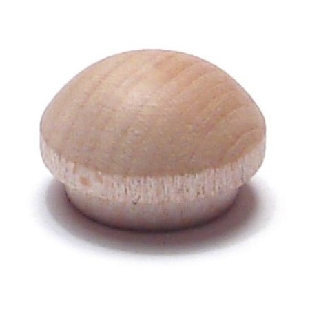 Midwest Fastener 3/8" Birch Wood Round Head Screw Hole Buttons 100PK 08894